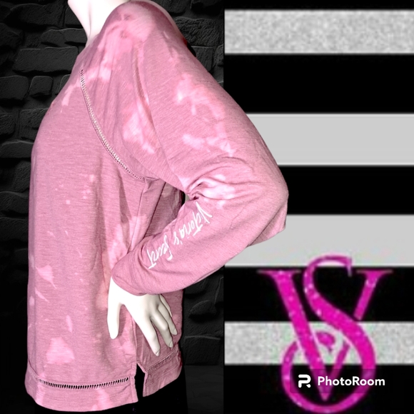 VICTORIA'S SECRET Mineral Wash Backless Cuddly Top W/Name & logo Embroidery M/L - Picture 5 of 9